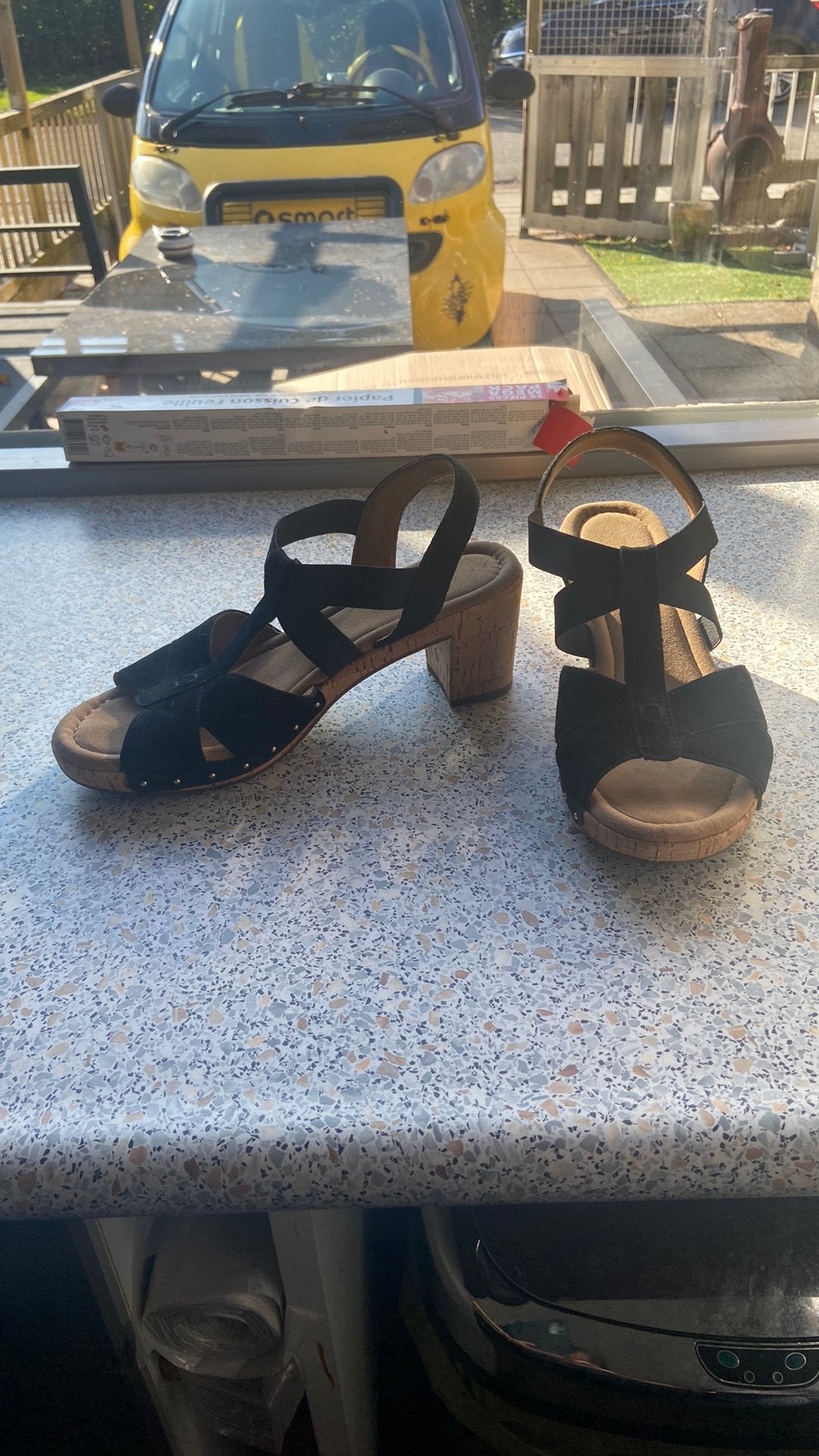 Gabor sandalen maat 40, Ophalen, Zo goed als nieuw, Zwart, Sandalen of Muiltjes