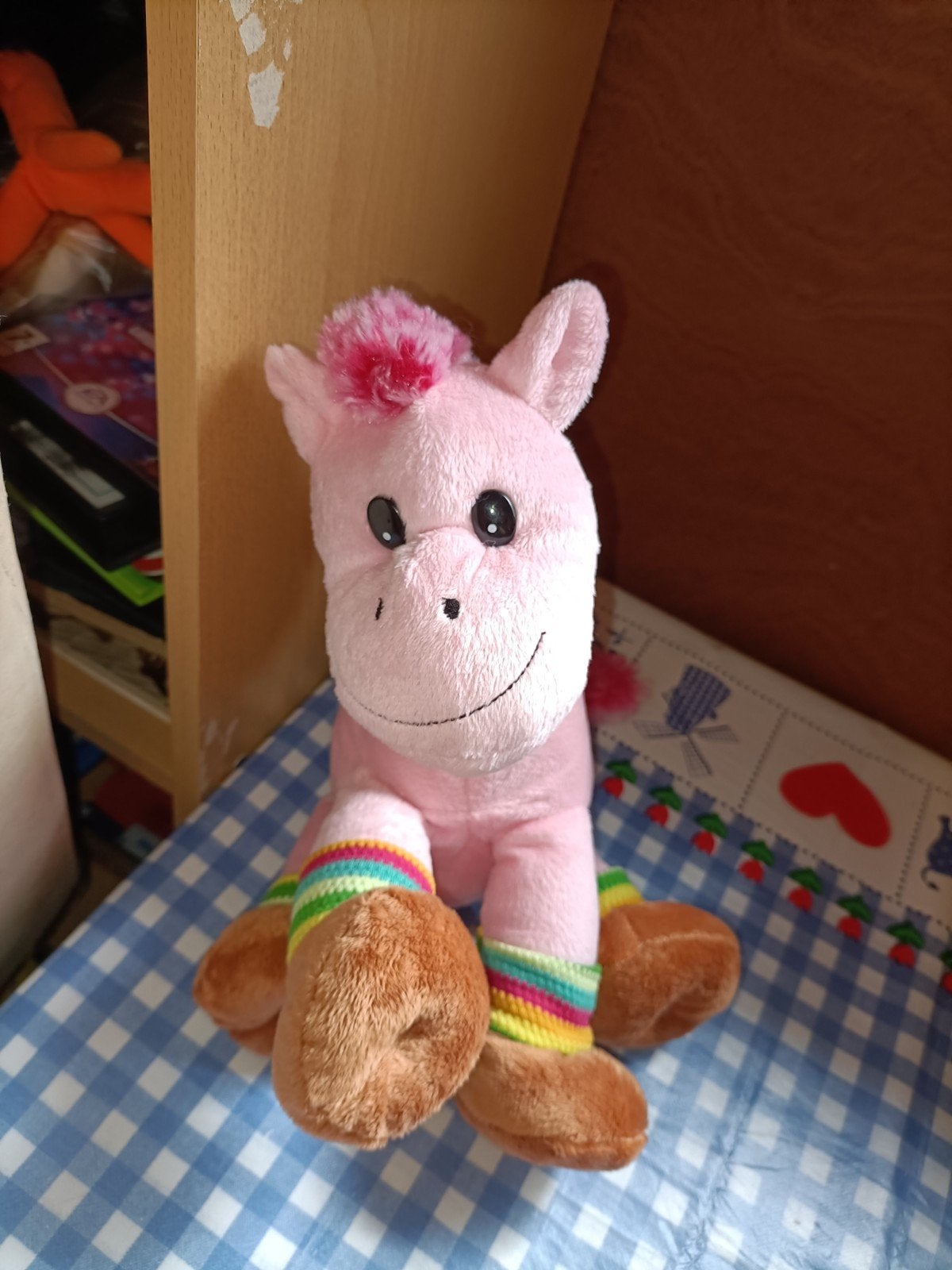 Roze paard knuffel Jafri Toys 24 cm, Ophalen of Verzenden, Zo goed als nieuw