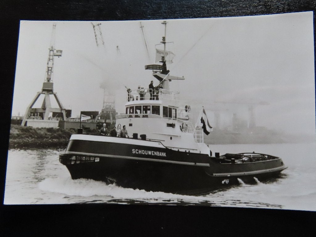 ansichtkaart sleepboot "Schouwenbank" Smit & co, Ophalen of Verzenden, Gebruikt, Motorboot, Kaart, Foto of Prent
