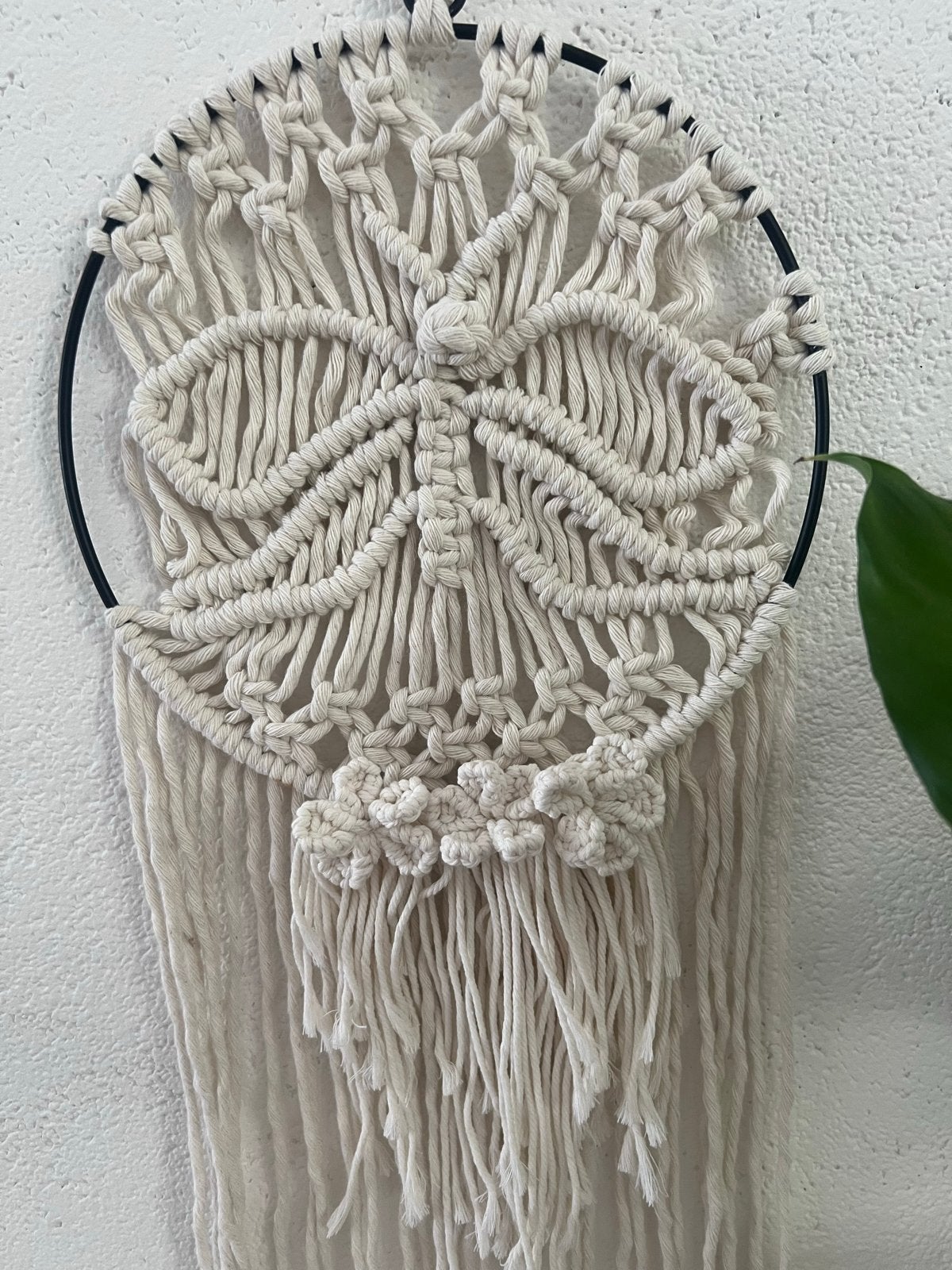 Handgemaakte Macramé Wandhanger Vlinder - Boho Stijl, Textiel, Nieuw, Ophalen of Verzenden, Wit