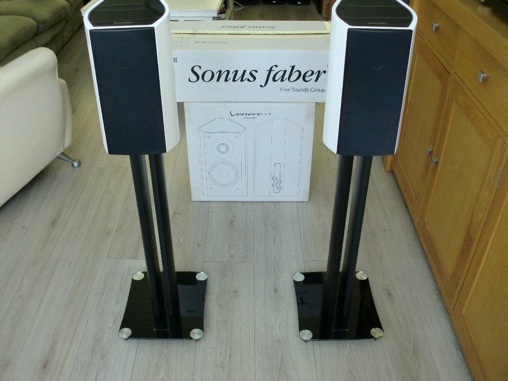 Sonus Faber Venere 1.5 + standaards Telluruim links in doos., Overige merken, Stereo speakers, Basreflex, 120 tot 150 watt
