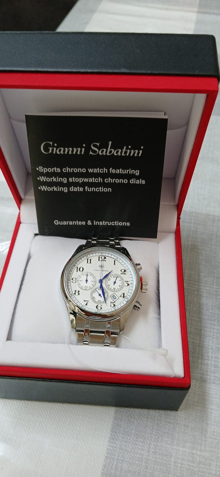 Mooi **nieuw ** heren horloge merk Gianni Sabatini, Sieraden, Tassen en Uiterlijk, Horloges | Heren, Ophalen, Zo goed als nieuw