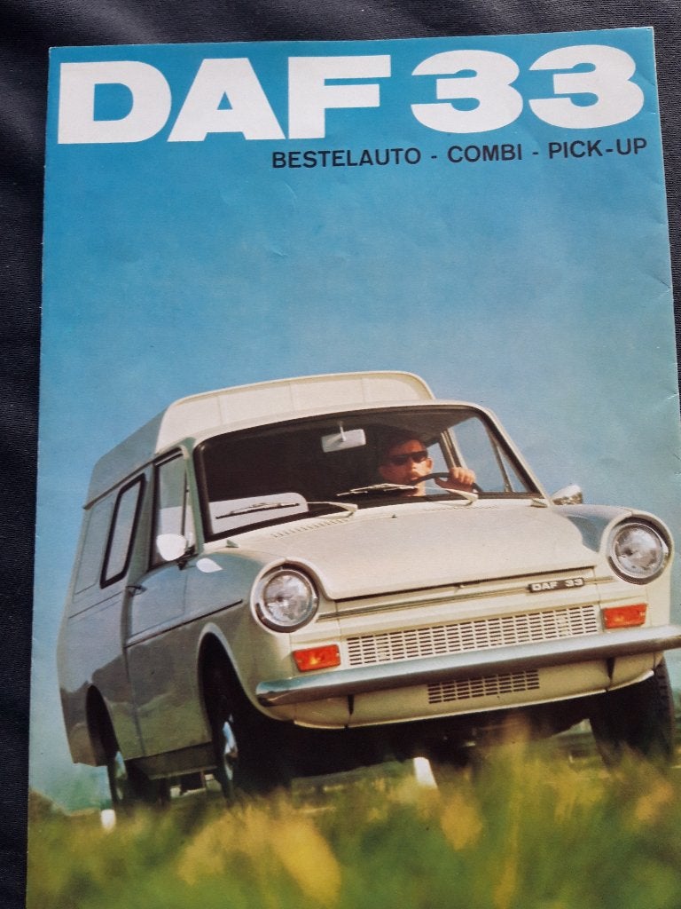 folder Daf 33 Bestelauto – Combi – Pick-up '70, Daf variomatic, Ophalen of Verzenden, Zo goed als nieuw, Overige merken