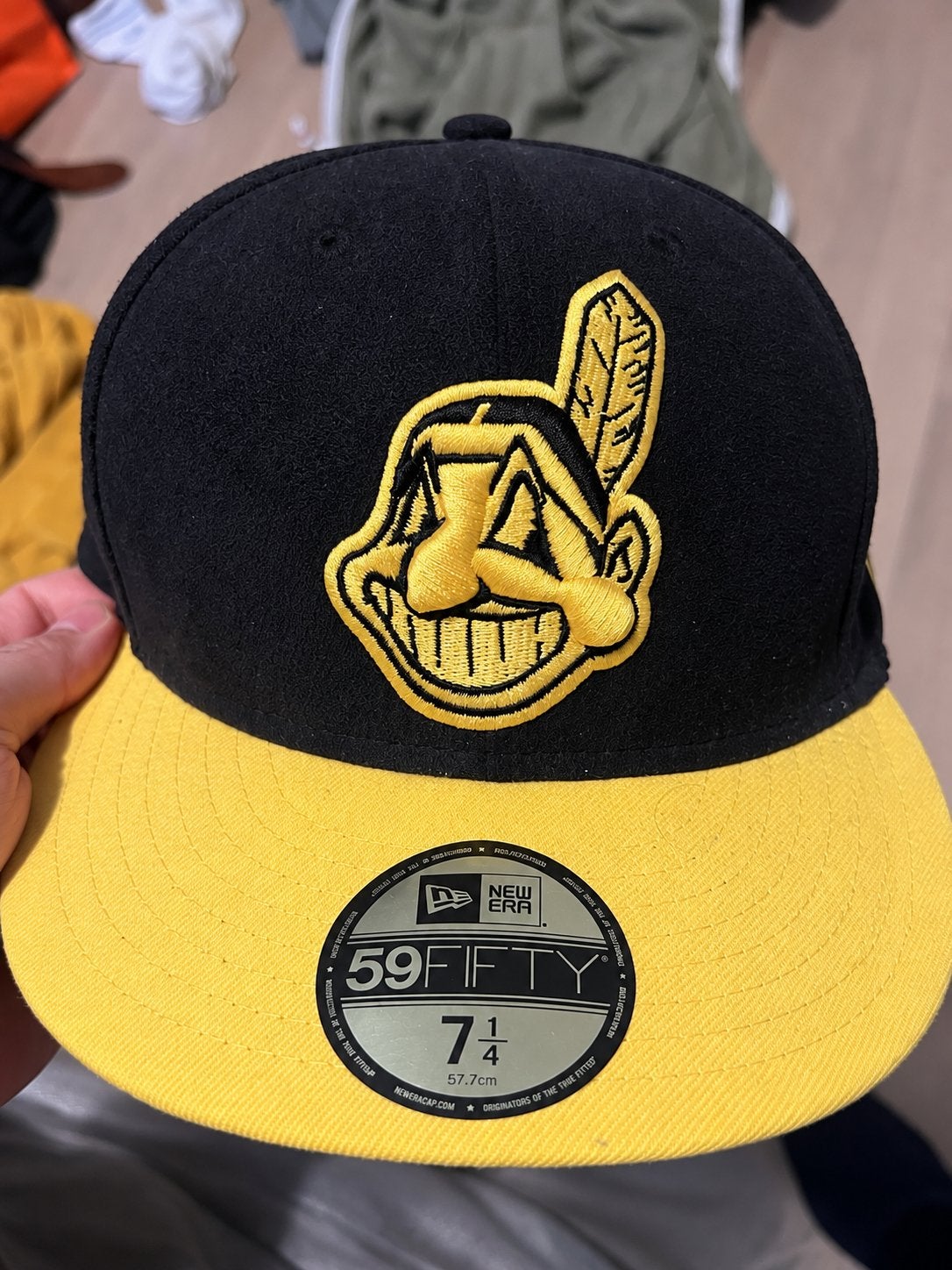 New Era Cleveland Indians 59FIFTY pet maat 7 1/4, Kleding | Heren, Hoeden en Petten, Ophalen of Verzenden, Zo goed als nieuw