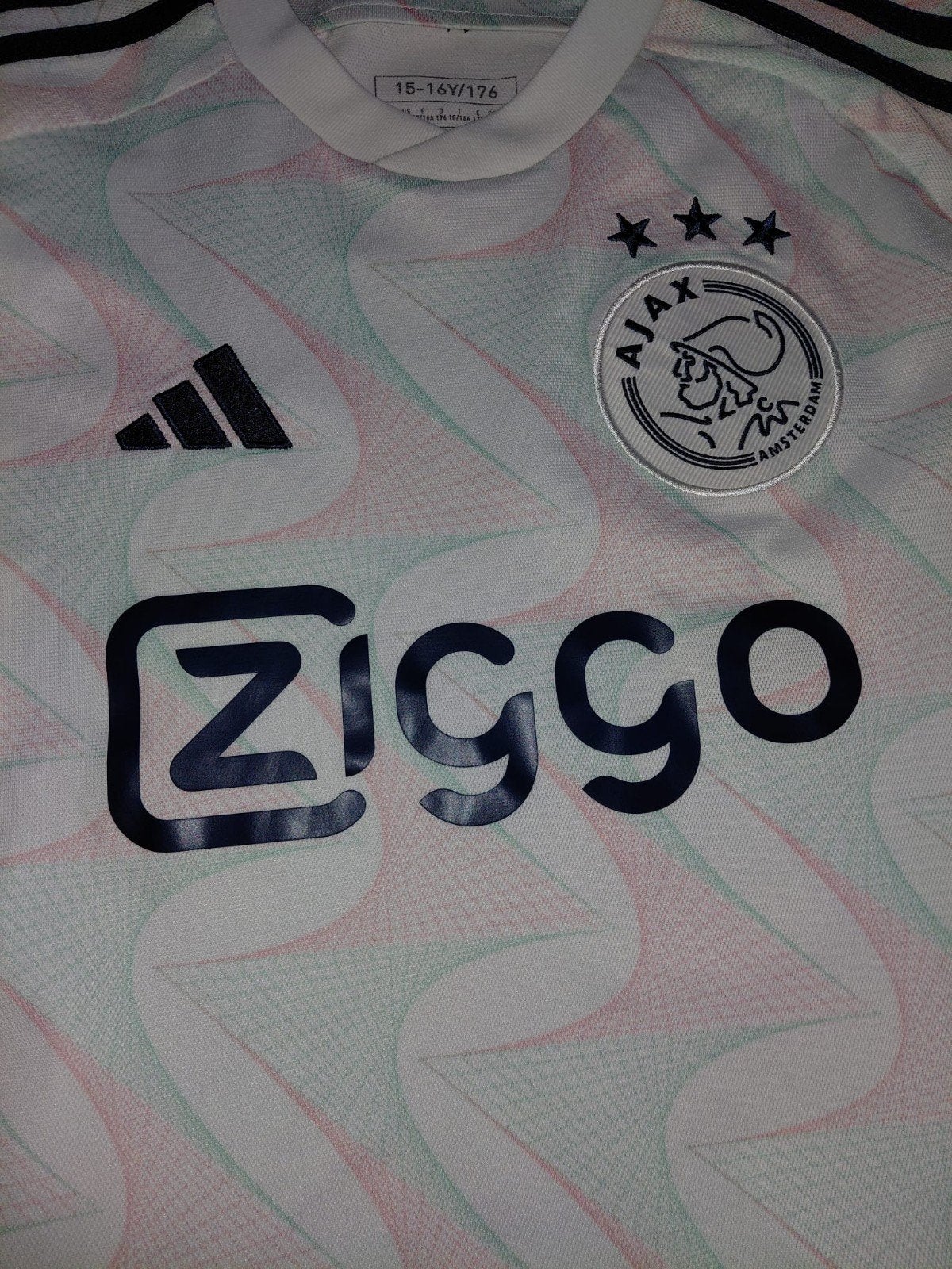 Ajax Tenue Maat 176 (15-16 jaar) Seizoen 23/24, Adidas, Wit, Ophalen of Verzenden, Zo goed als nieuw