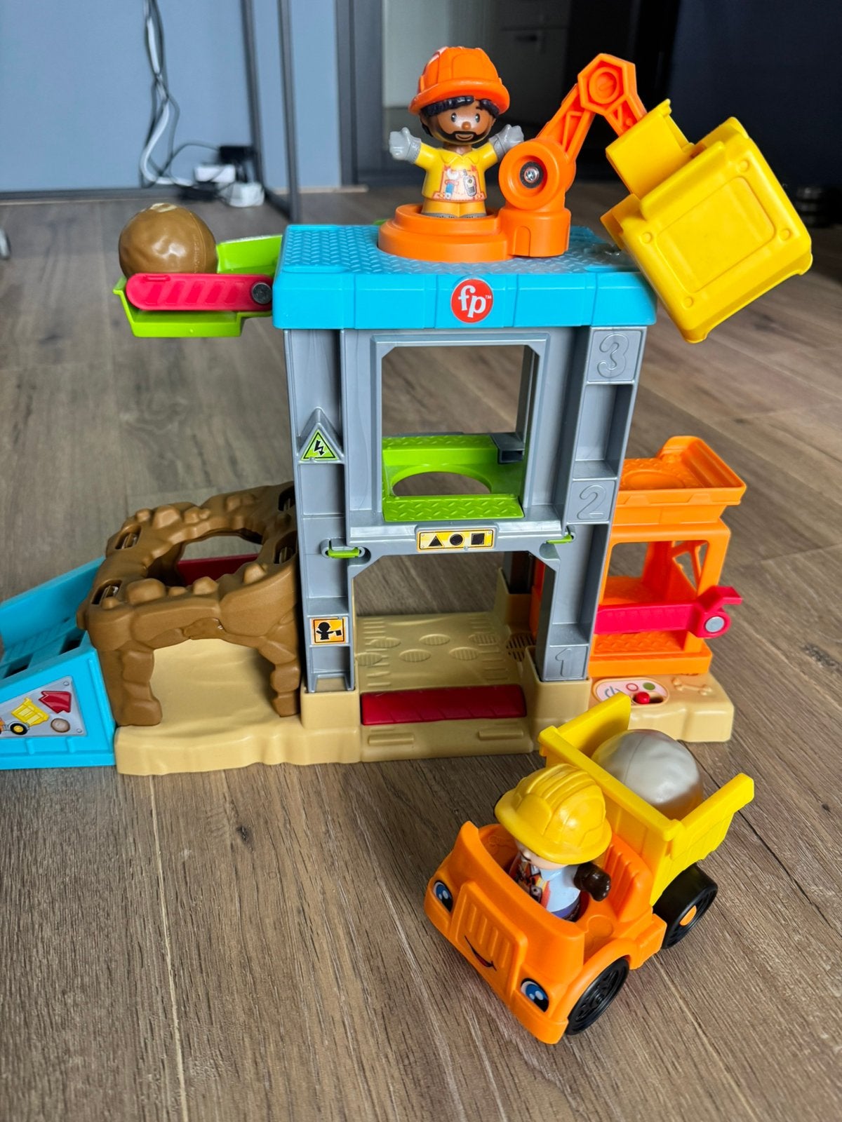 Fisher Price Little People Bouwplaats, Ophalen of Verzenden, Zo goed als nieuw, Speelset, Met geluid