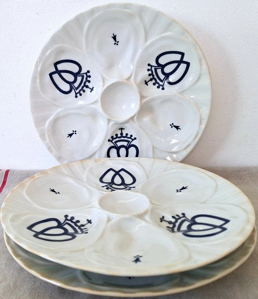 Pillivuyt, Marcel Boutain, 3 oesterborden, Ophalen of Verzenden