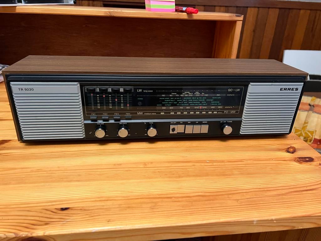 Philips Erres TR9220 radio, Audio, Tv en Foto, Radio's, Ophalen of Verzenden, Gebruikt, Radio