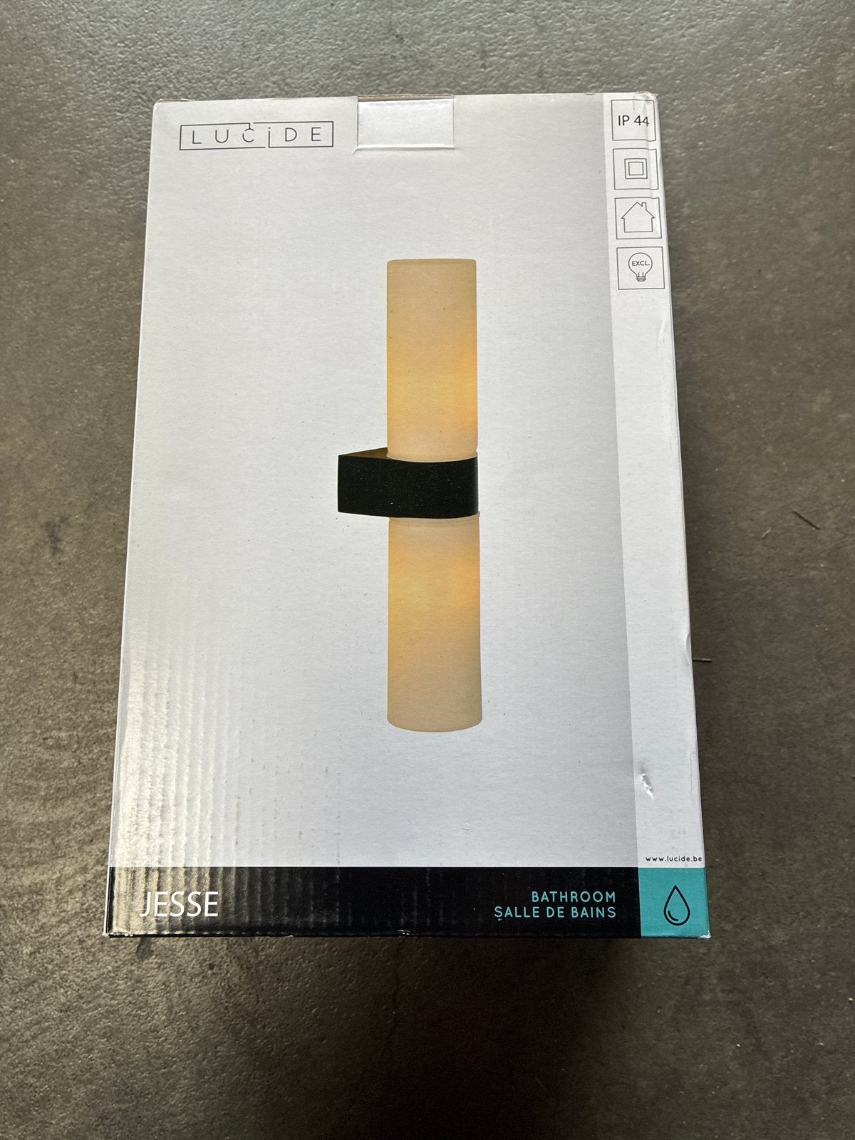 Lucide Jesse Badkamer Wandlamp (meerdere beschikbaar), Geschikt voor buiten, Nieuw, Ophalen of Verzenden, Lucide