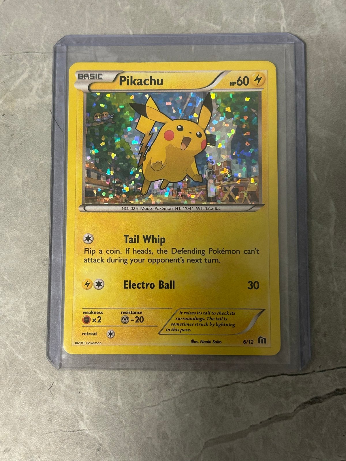 Pikachu Holo 6/12 McDonald's Collection 2015 Pokémon kaart, Hobby en Vrije tijd, Ophalen of Verzenden, Zo goed als nieuw, Losse kaart