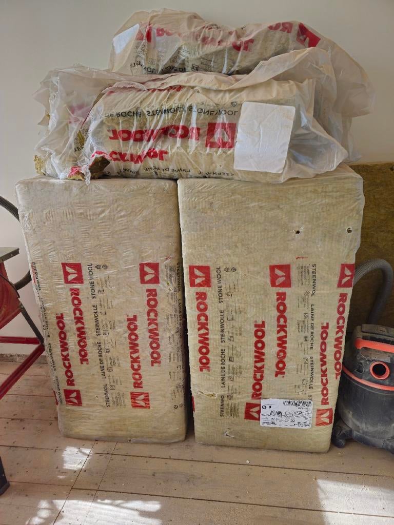 Steenwol isolatieplaten - Rockwool, Dakisolatie, Nieuw, Steenwol, 8 tot 12 cm