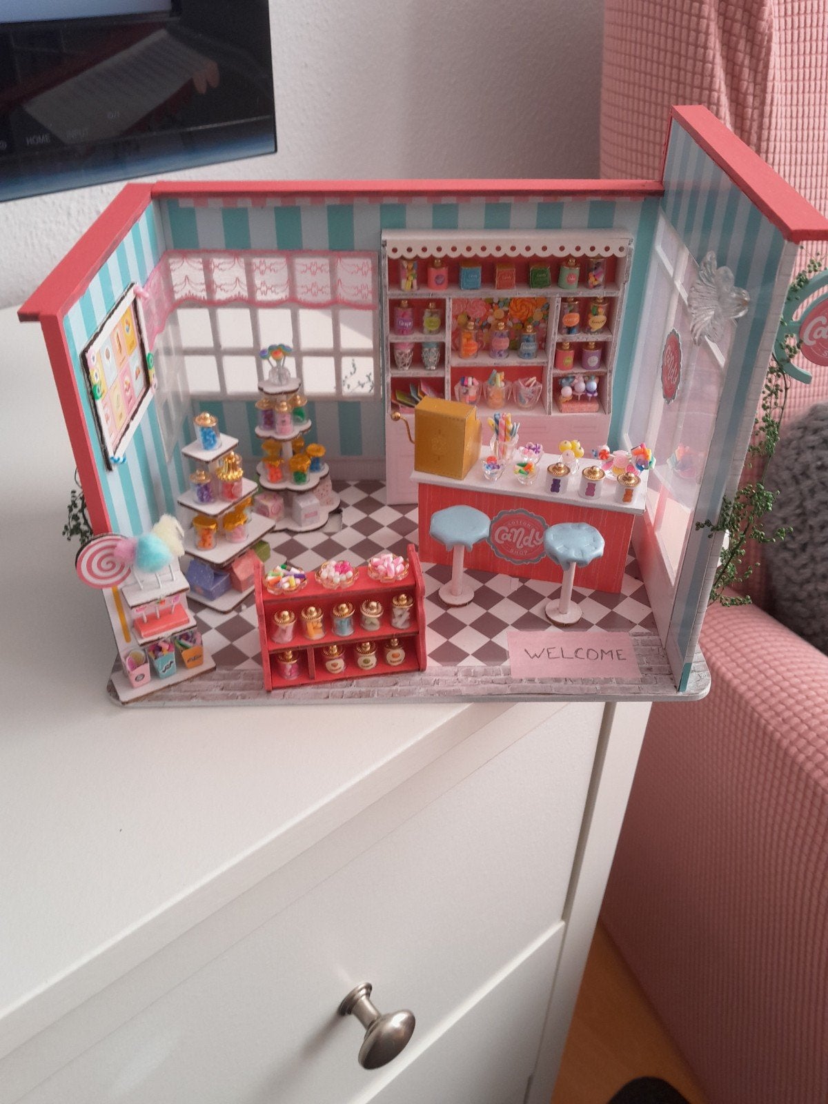 Miniatuur snoepwinkel - Compleet en gedetailleerd, Ophalen of Verzenden, Nieuw