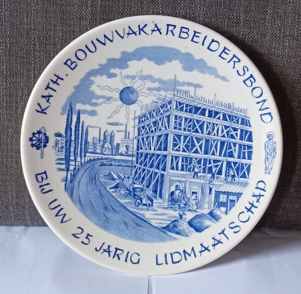 jubileum bord royal sphinx, 25 jarig lidmaatschaap KBAB, Antiek en Kunst, Verzenden