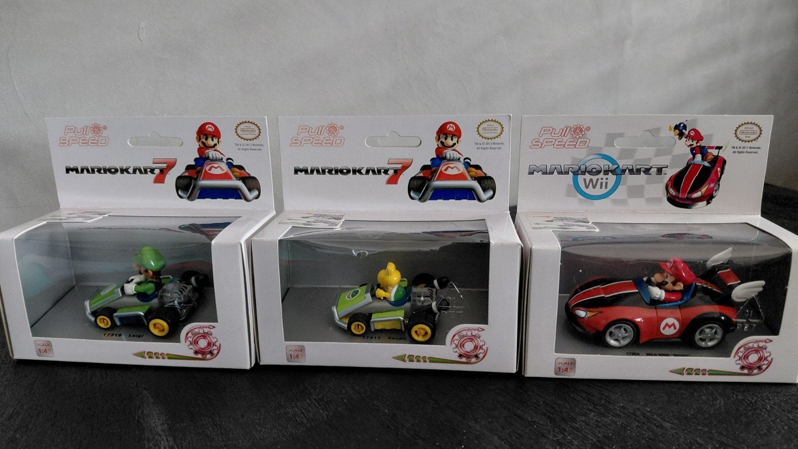 Set van 3 Mario Kart Pull Speed raceauto's (nieuw), Ophalen of Verzenden, Nieuw