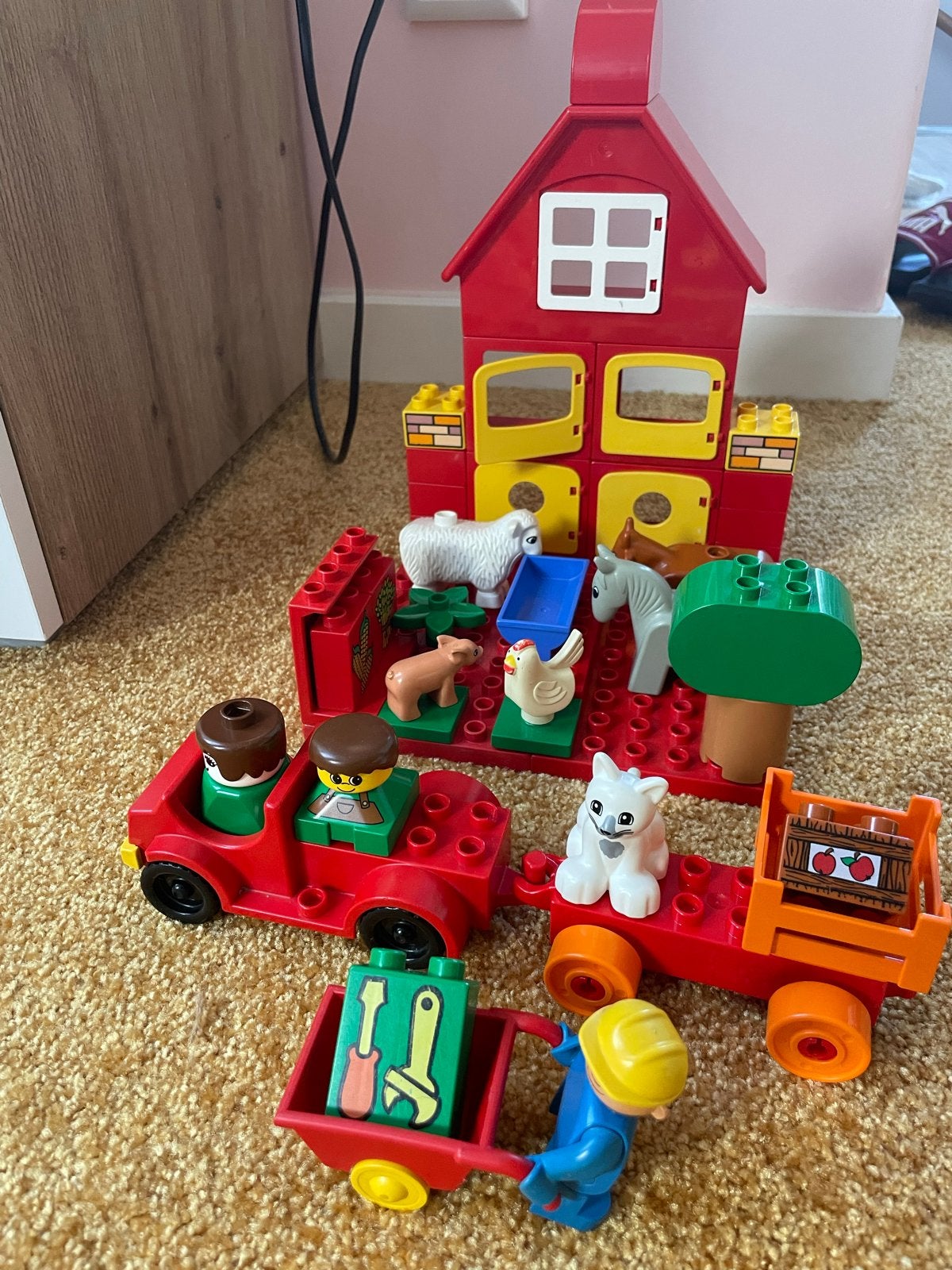 Lego Duplo Boerderij Set met Dieren en Voertuigen, Inclusief minifiguren, Gebruikt, Verzenden, Duplo
