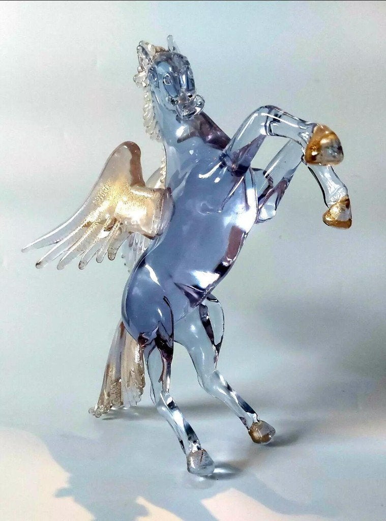 Murano glas vliegend paard ~ Arnaldo Zanella, Ophalen of Verzenden