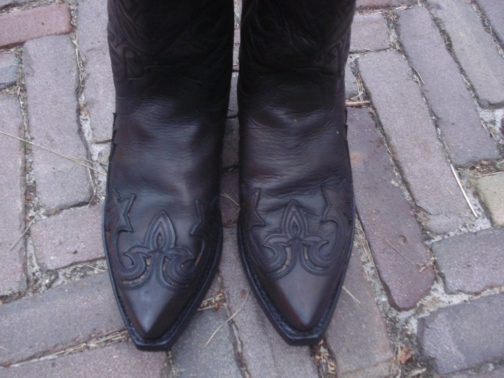 GRATIS VERZENDEN STOERE ZWART BRUINE SENDRA BOOTS MT 37, Verzenden, Zwart, Zo goed als nieuw, Hoge laarzen