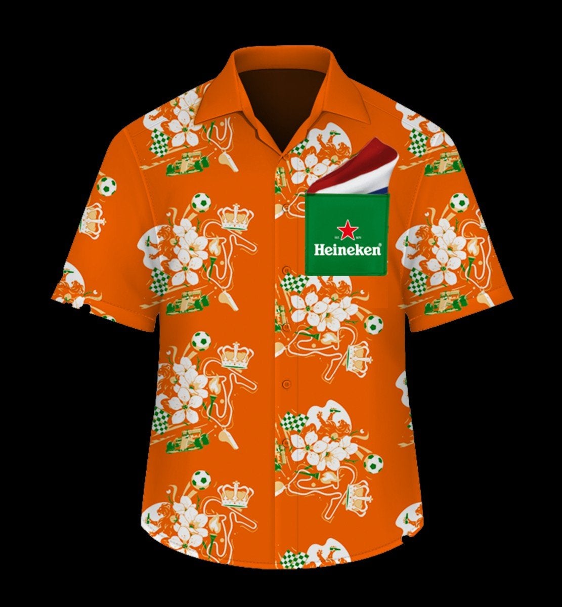Formule 1 Heineken blouse overhemd oranje  maat L /XL, Nieuw, Oranje, Ophalen of Verzenden, Halswijdte 43/44 (XL)