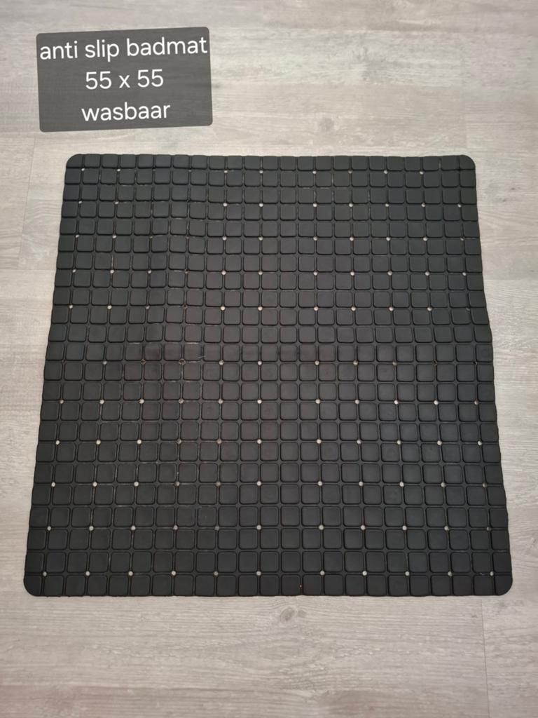 Badmat - wasbaar 55x55, Ophalen of Verzenden, Zwart