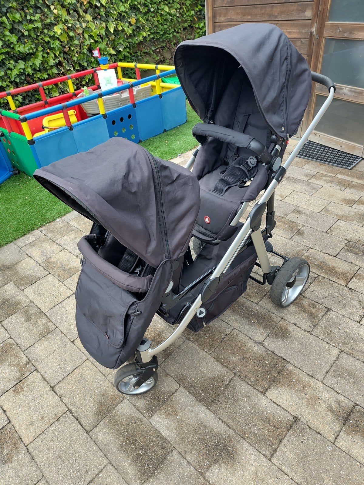 Topmark Dubbele kinderwagen, Kinderen en Baby's, Kinderwagens en Combinaties, Gebruikt, Duowagen, Combiwagen, Ophalen