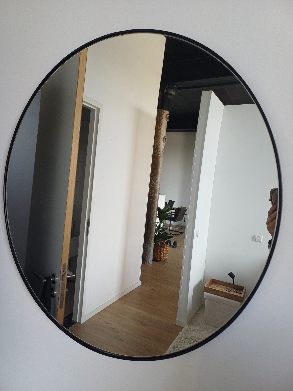 Spiegel 80 cm doorsnee, Huis en Inrichting, Woonaccessoires | Spiegels, Ophalen, Rond, 75 tot 100 cm, Minder dan 100 cm