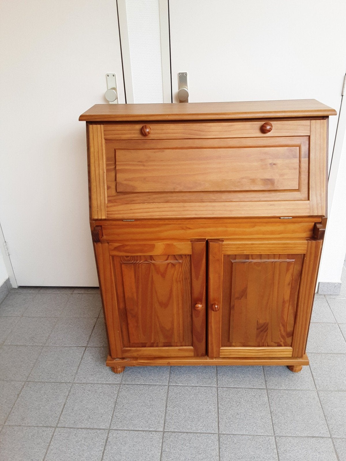 Eiken of grenen secretaire - H106xBr38xL85, Ophalen of Verzenden, Gebruikt, Klassiek