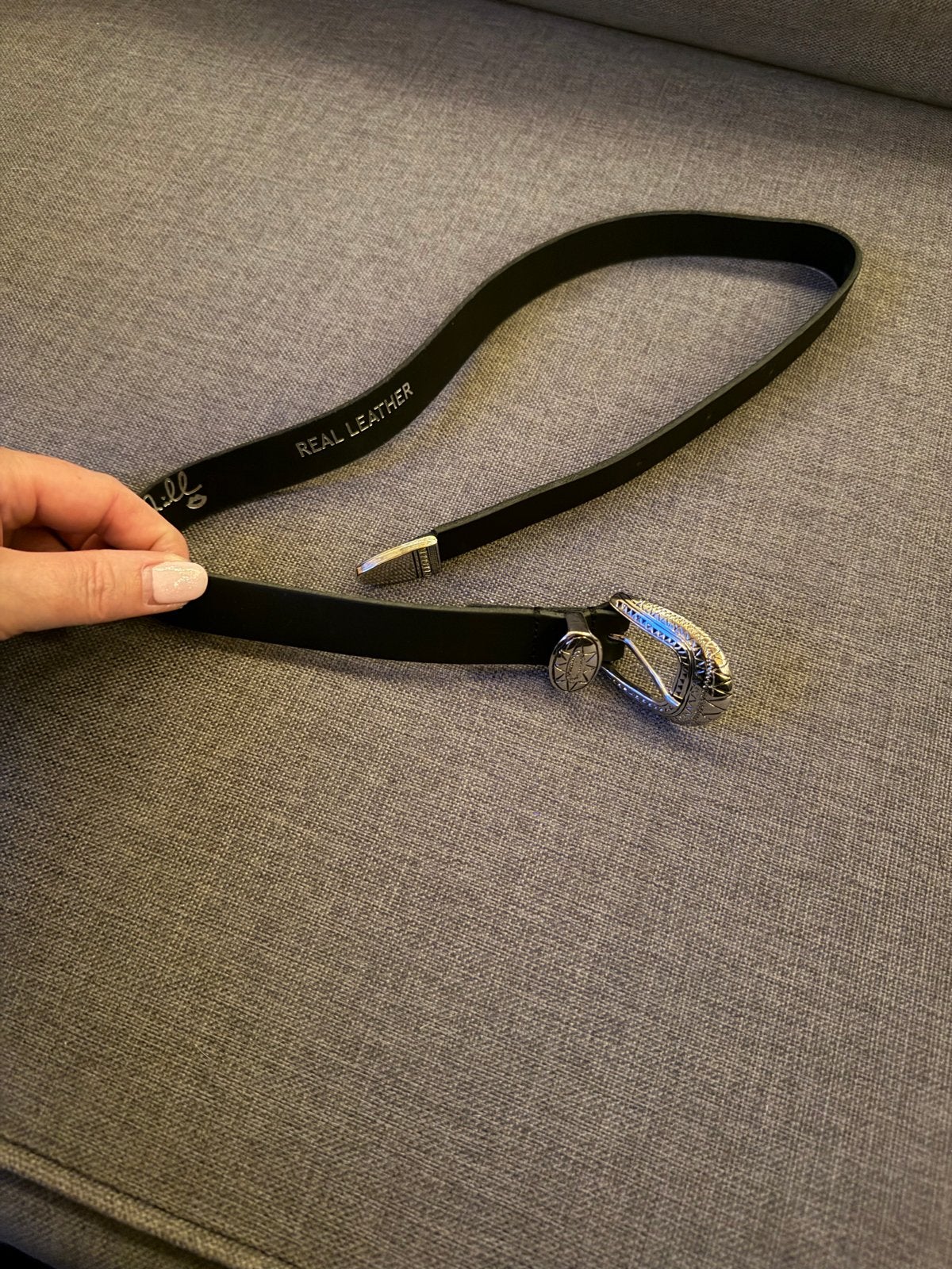 Zwarte leren riem van Jill, maat 55 nieuw!, Kleding | Dames, Riemen en Ceinturen, Minder dan 3 cm, Minder dan 80 cm, Heupriem