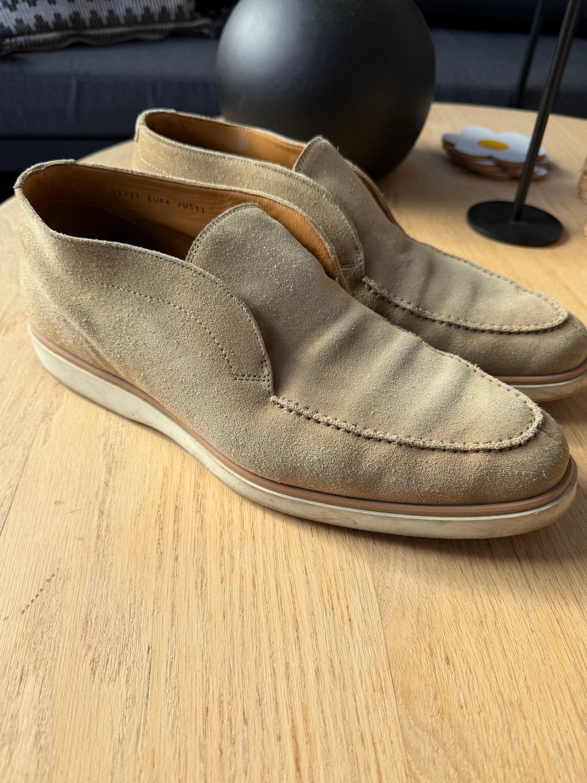 Magnanni suède loafers - Hoog model - Maat 44, Loafers, Bruin, Ophalen of Verzenden, Gedragen