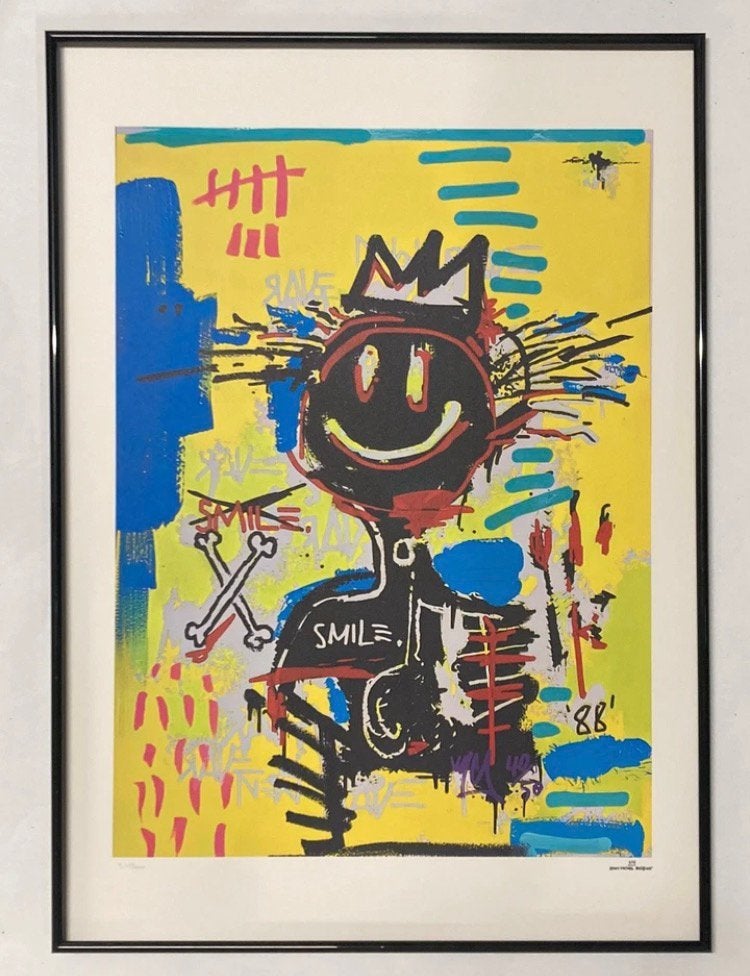 J-M BASQUIAT : XXL-lithografie. Wordt geleverd met lijst., Ophalen of Verzenden