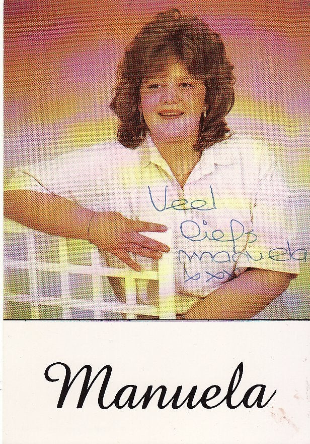 Zangeres Manuela / gesigneerd, Ophalen, Nieuw, Foto of Kaart, Gesigneerd