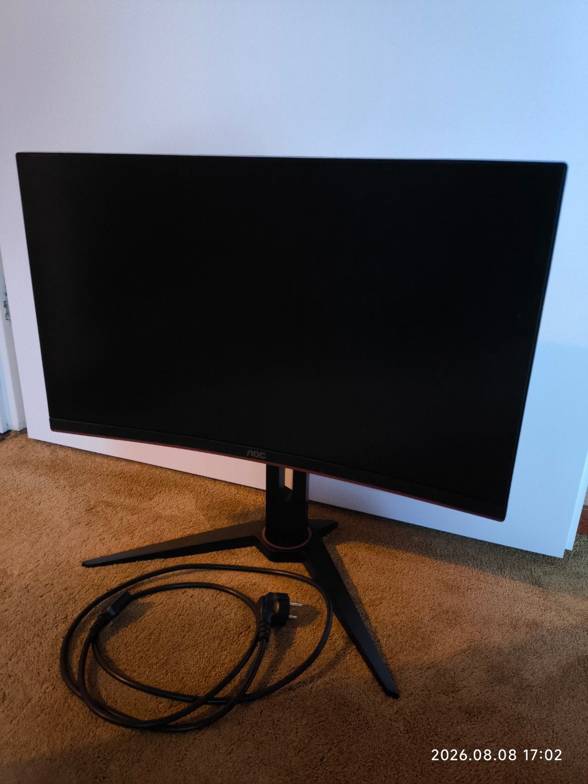 AOC gaming monitor beeldscherm C24G1 curved 24 inch 144hZ, 101 t/m 150 Hz, Curved, VA, Ophalen