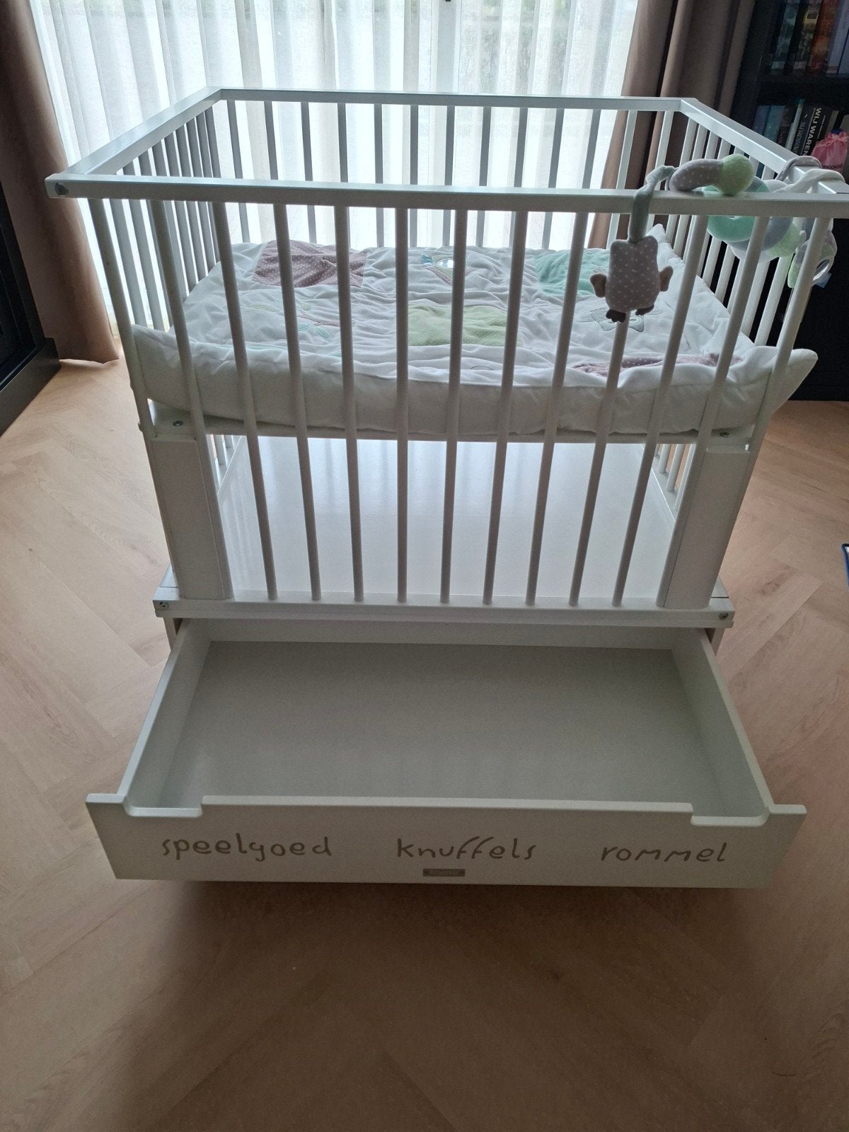 Bopita box met lade en 2 boxkleden, Kinderen en Baby's, Boxen, Ophalen, Gebruikt, Vierkant, Boxkleed