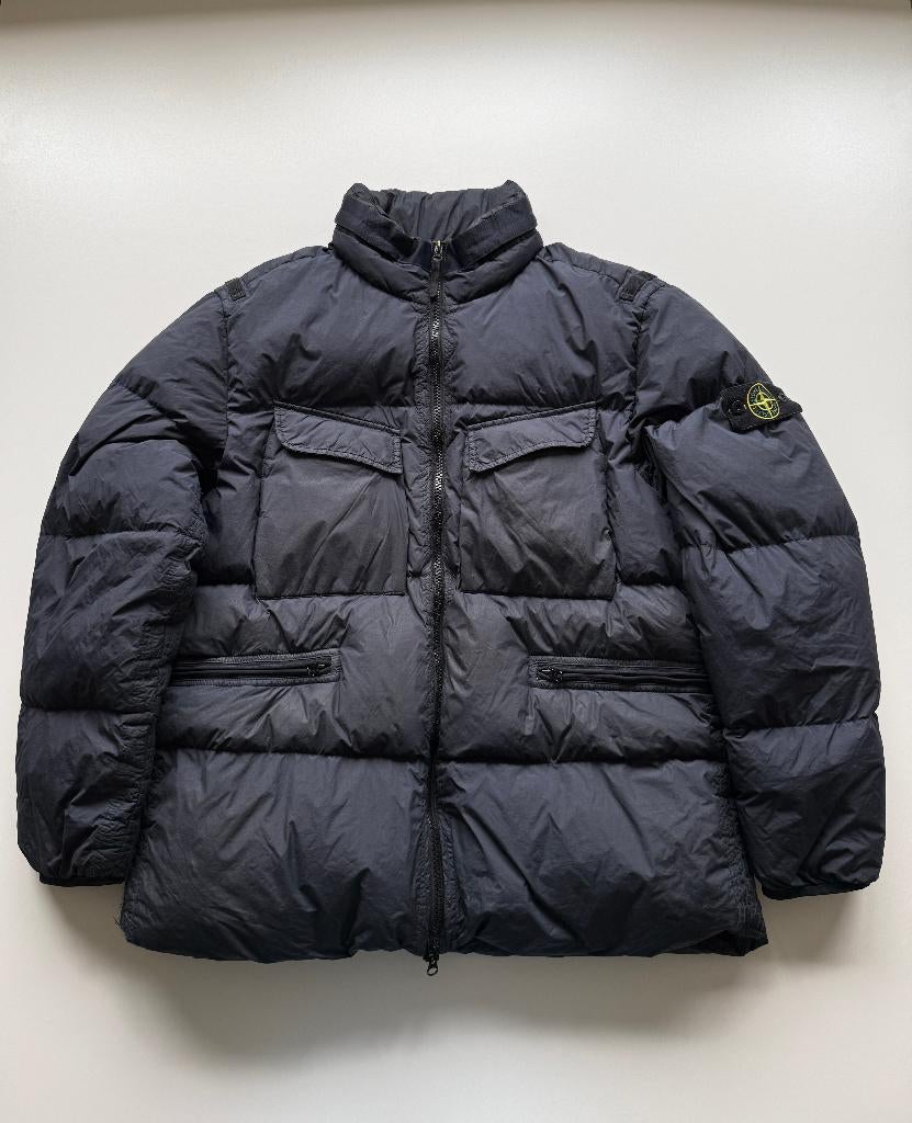 Stone island garment dyed down jas xxl, Blauw, Overige maten, Ophalen of Verzenden, Stone Island