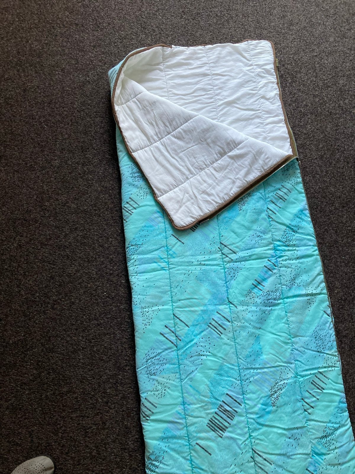 Groene Gewatteerde Slaapzak. Lengte 180 cm, Ophalen of Verzenden, Gebruikt