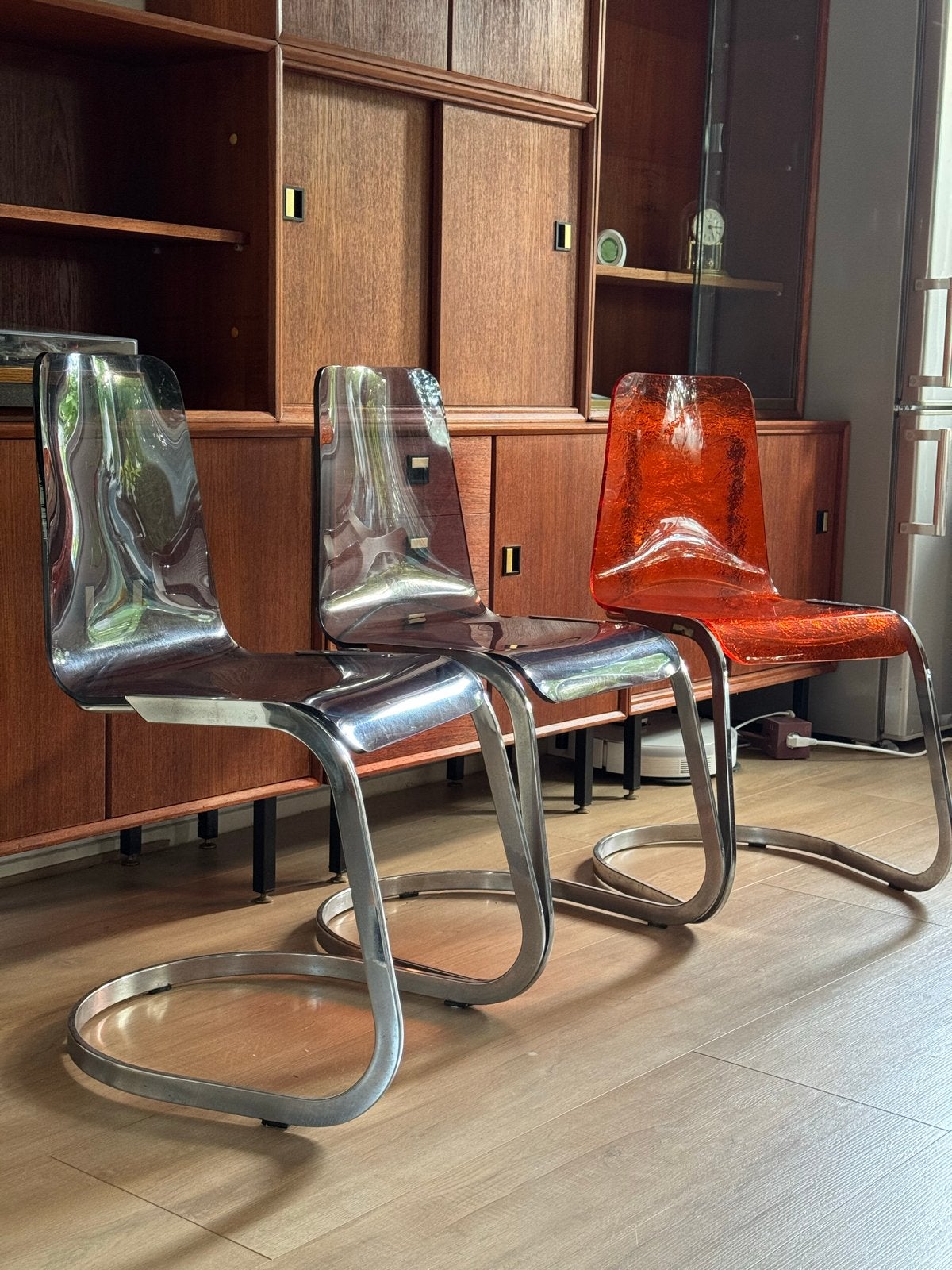 Set 3 vintage Space Age eetkamerstoelen - Roche Bobois, Ophalen