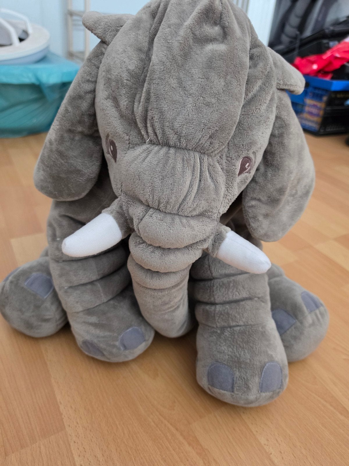 Grote zachte olifanten knuffel - Grijs, Ophalen, Overige merken, Overige karakters, Grijs