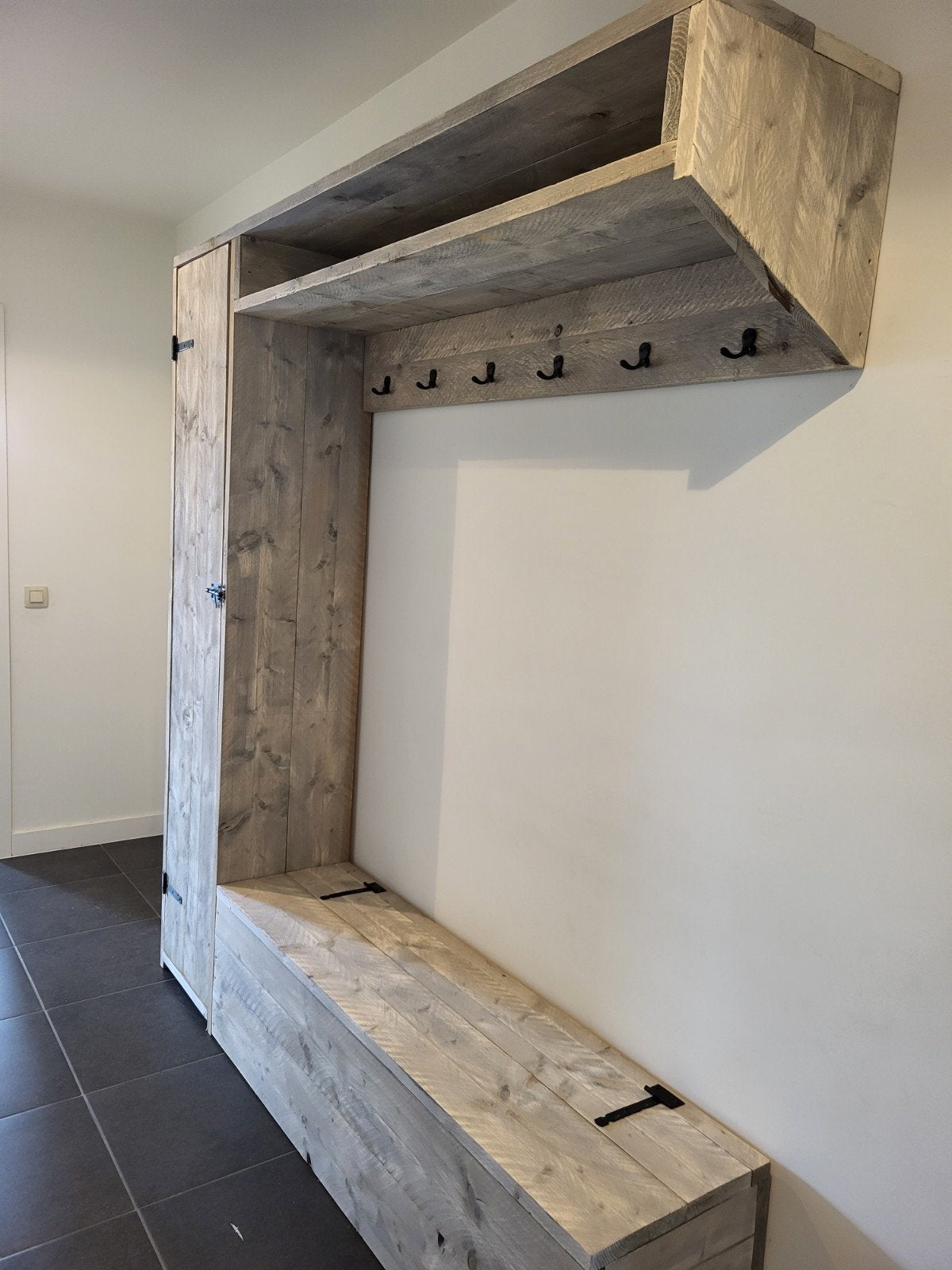 Kapstok meubel steigerhout, Ophalen, Nieuw, Hout, Wandkapstok