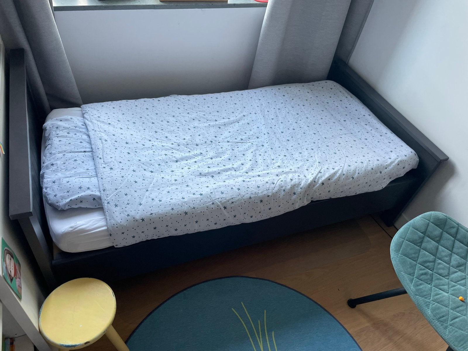 Eenpersoonsbed 160x80cm met lattenbodem en matras, Ophalen, Gebruikt, Eenpersoons, 190 cm of minder