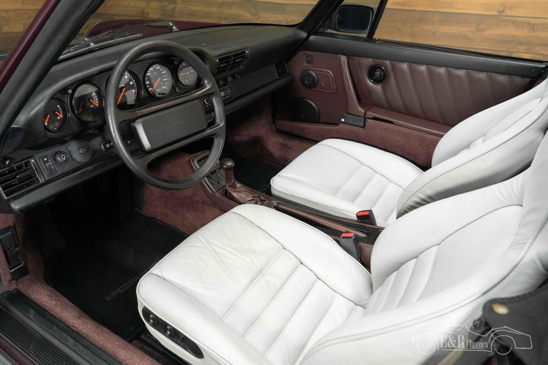 Porsche 911 Carrera 4 Cabriolet | 1990, Auto's, Overige kleuren, Cabriolet, Leder, Vierwielaandrijving