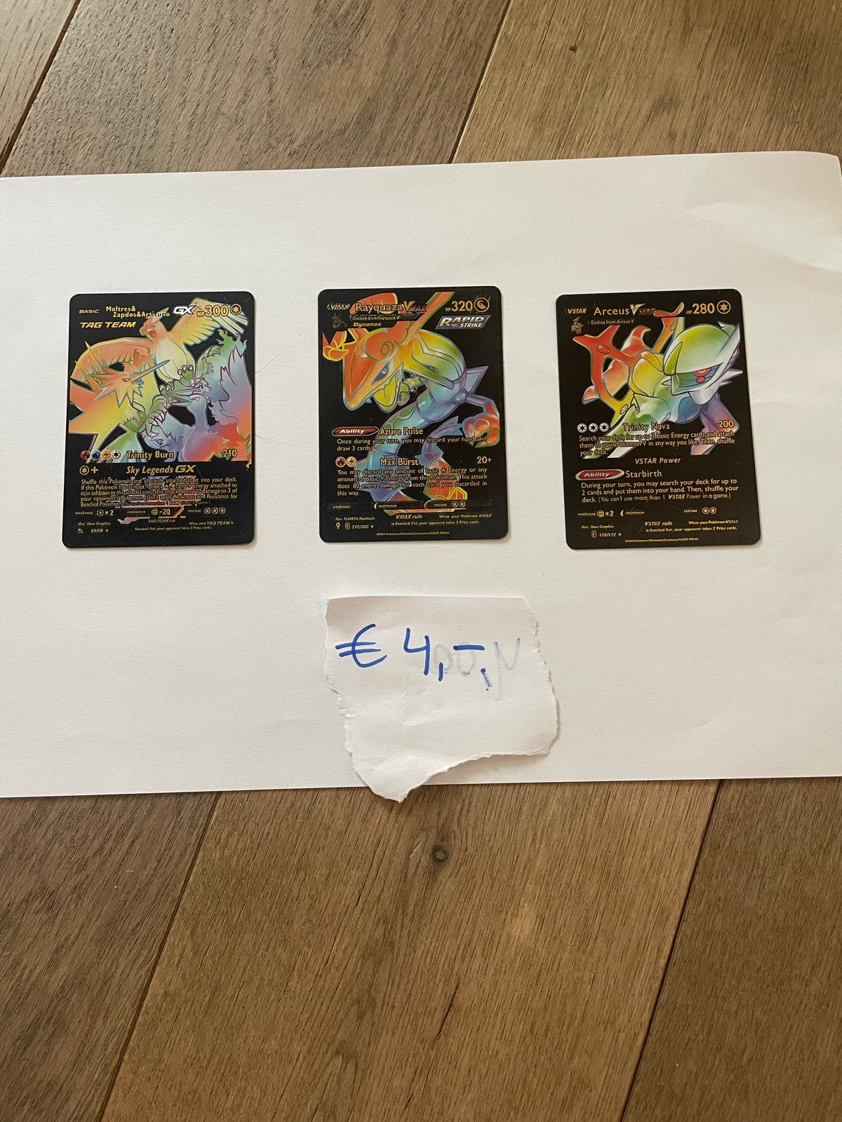 Pokémon kaarten: Palkia V, Dialga V, Arceus V (Foil), Ophalen of Verzenden, Zo goed als nieuw, Meerdere kaarten, Foil
