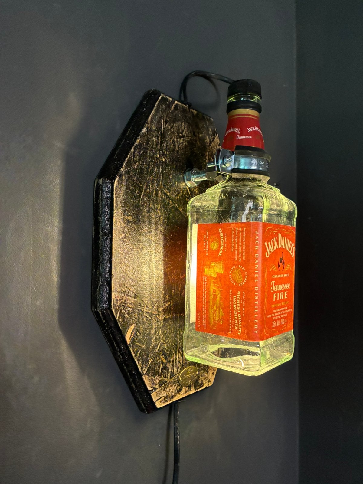 Jack Daniel’s fire Wandlamp, Met schakelaar, Nieuw, Wandlamp, Glas