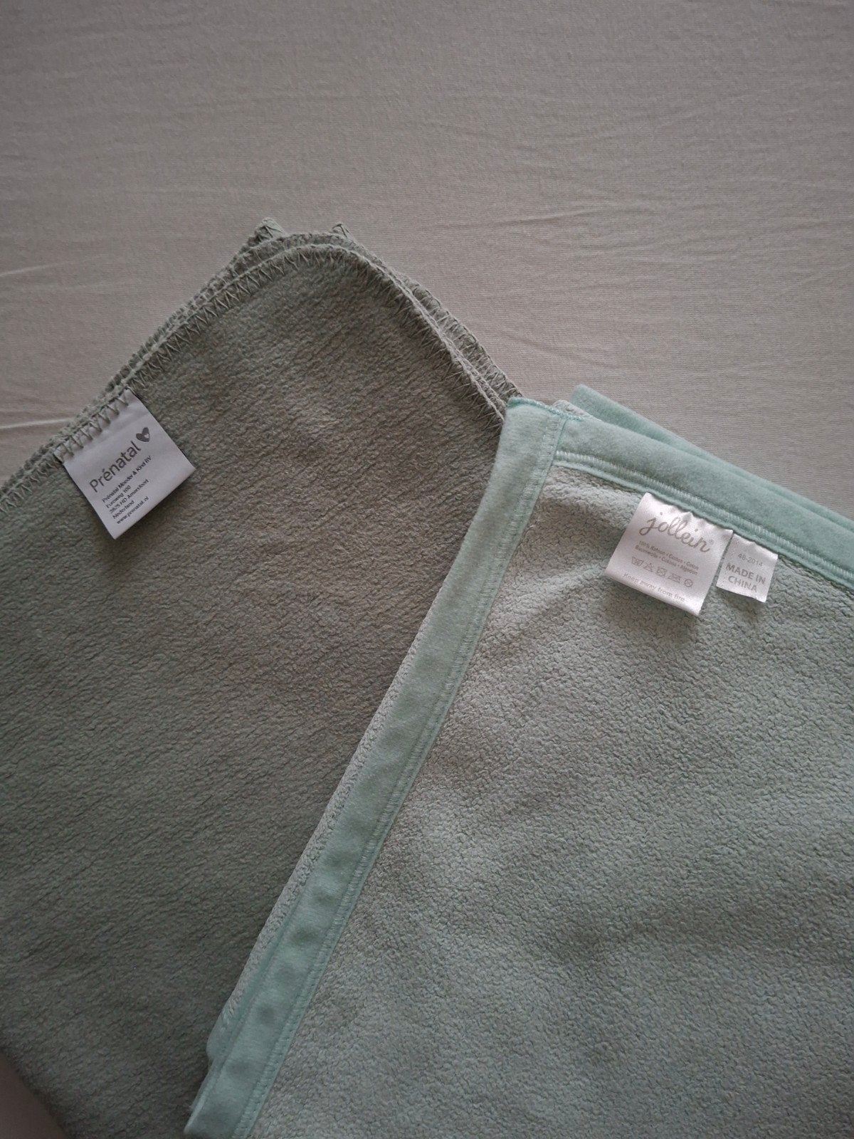 Baby dekentje groen oud/ mint Prenatal/ Jollein ., Ophalen of Verzenden, Gebruikt, Ledikant