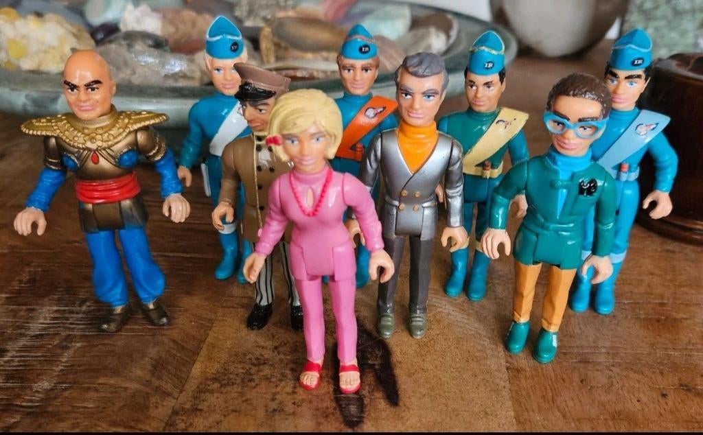Vintage Thunderbirds poppetjes, Ophalen of Verzenden, Gebruikt