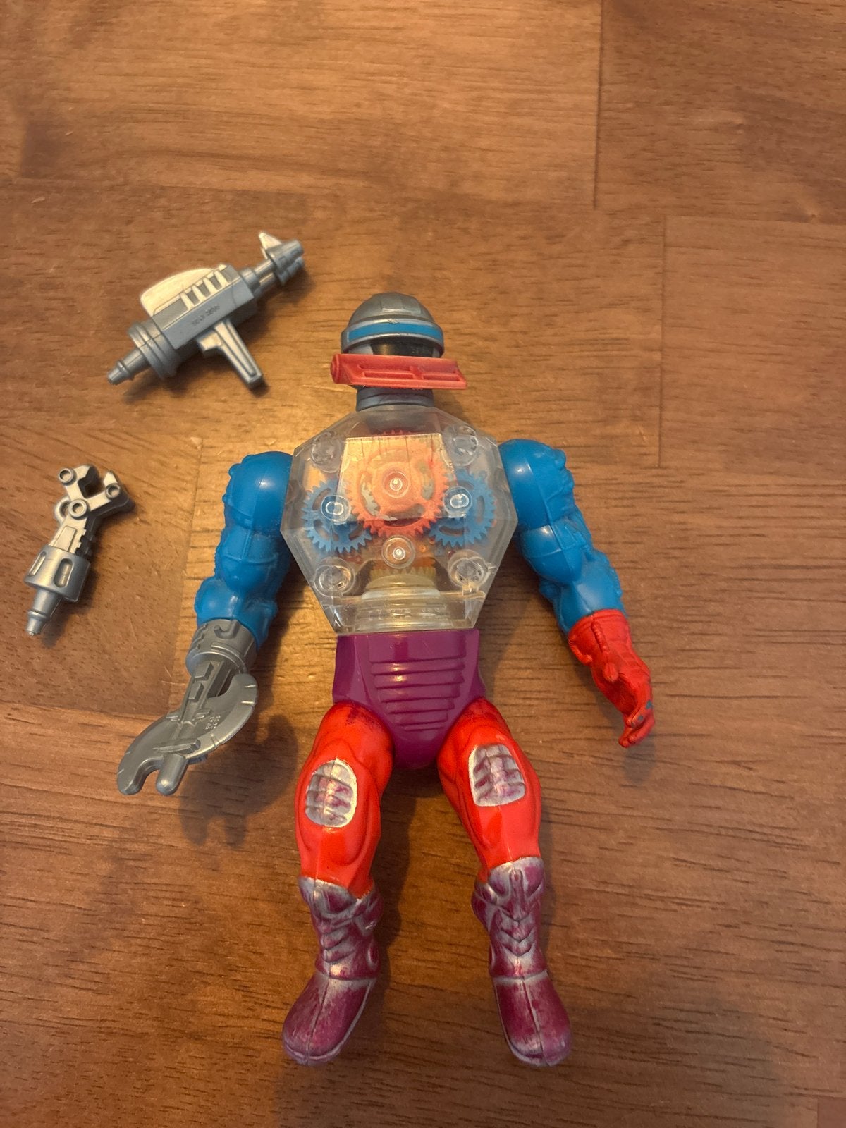 Vintage He-Man Roboto actiefiguur met accessoires, Ophalen of Verzenden, Gebruikt
