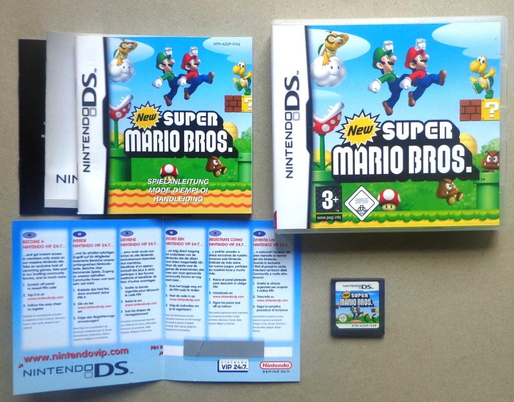 New Super Mario Bros + VIP voor de Nintendo DS Compleet, Spelcomputers en Games, 1 speler, Ophalen of Verzenden, Zo goed als nieuw
