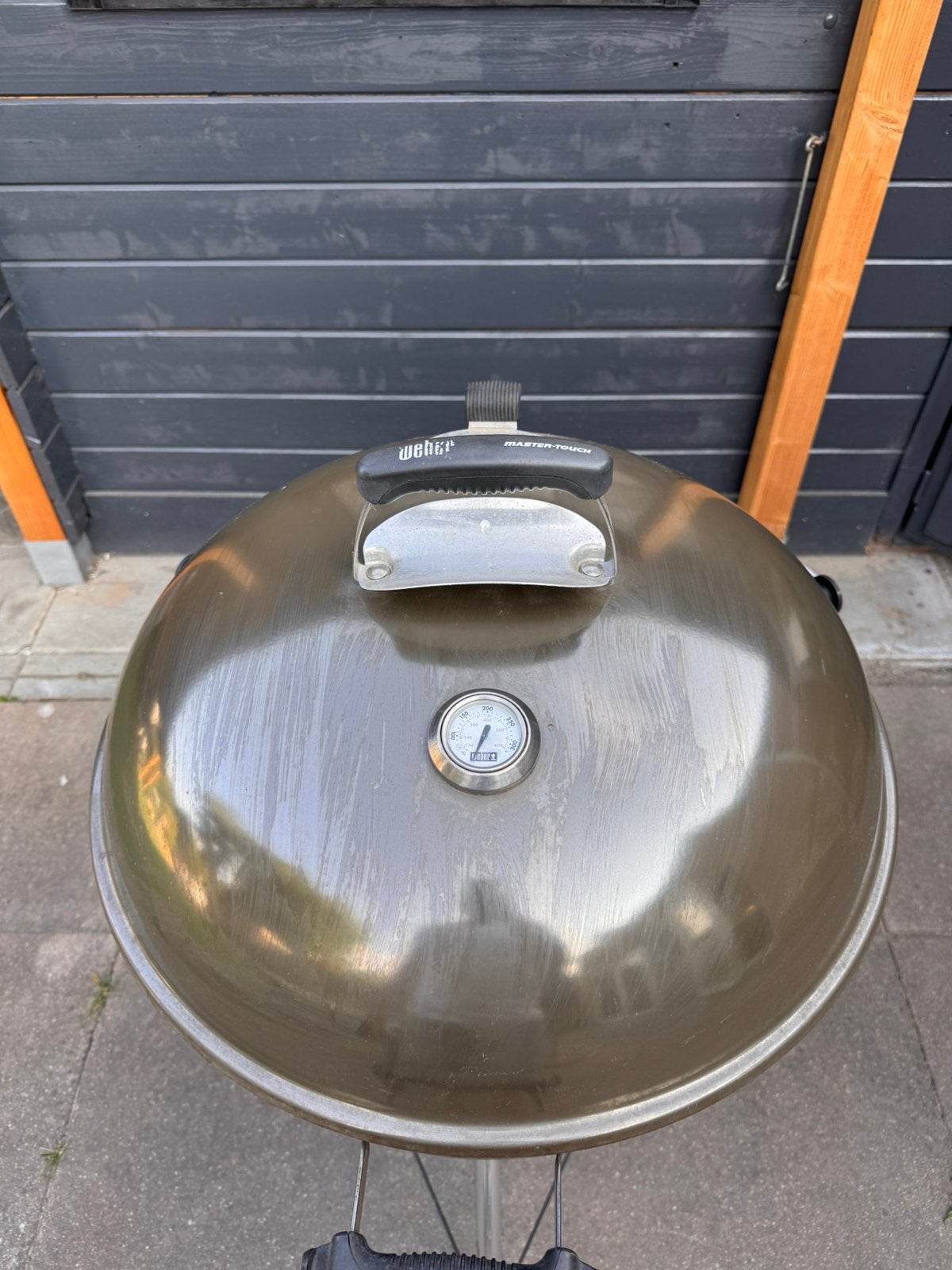 Weber Master-Touch GBS E-5750 groen houtskool BBQ, Tuin en Terras, Houtskoolbarbecues, Gebruikt, Met accessoires, Ophalen