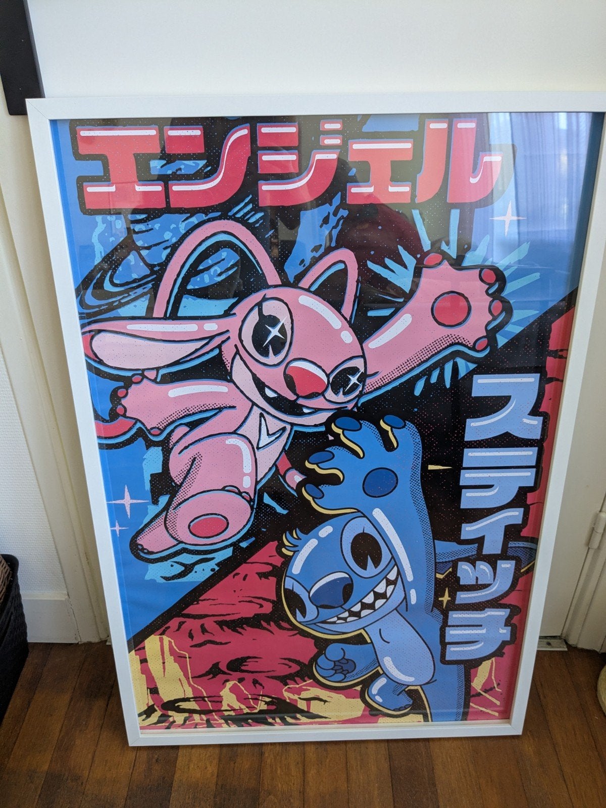 IKEA RÖDALM Fotolijst wit 61x91 cm met Stitch & Angel poster, Huis en Inrichting, Woonaccessoires | Lijsten, Ophalen, Kunststof