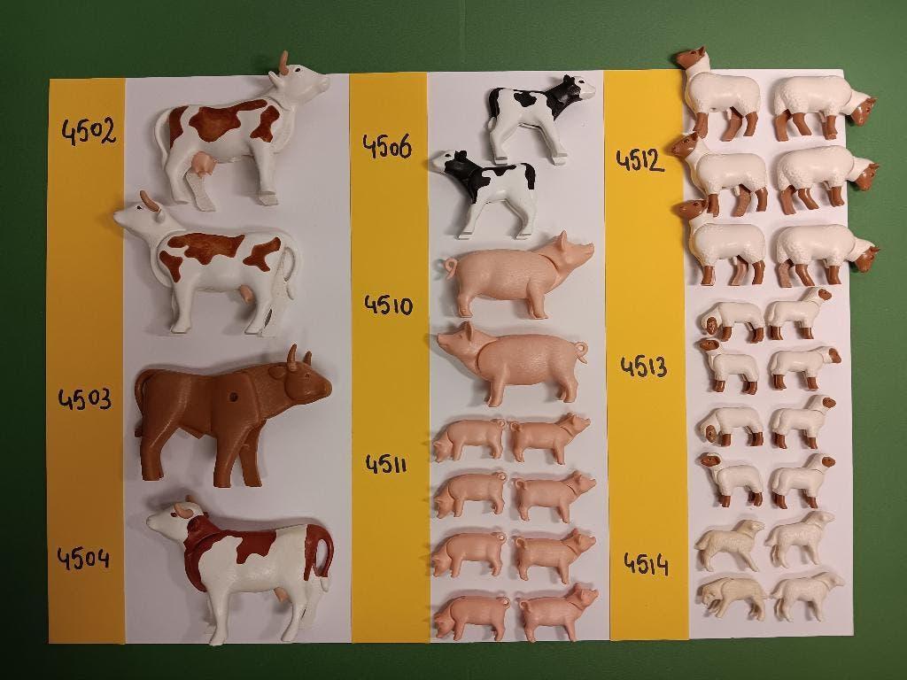 Playmobil Dieren 4501-14 Koe Varken Schaap Lam Kalf, Verzenden, Gebruikt