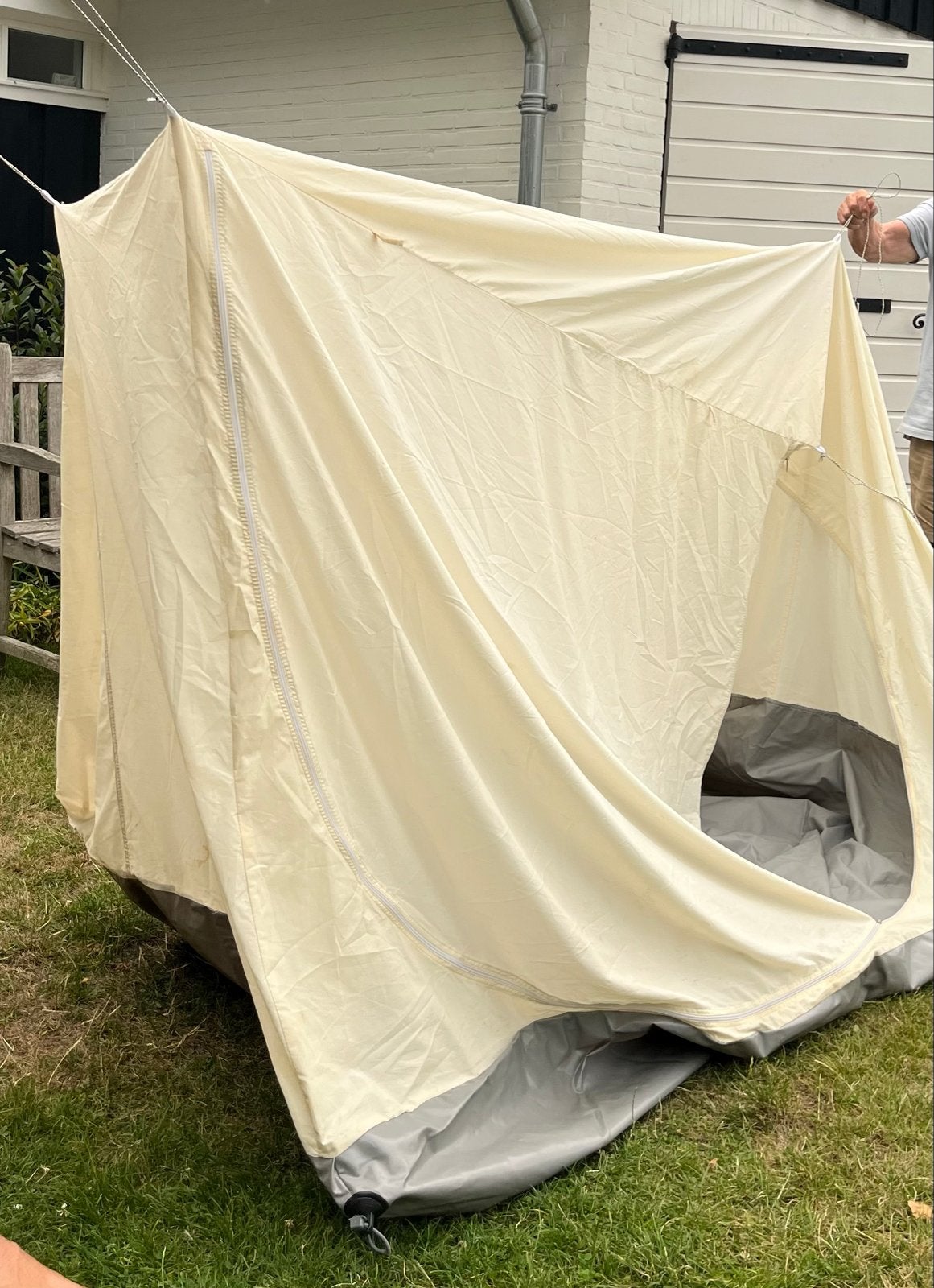 Eurotrail Erker Binnentent - Beige (200x135x160 cm), Caravans en Kamperen, Tenten, Ophalen, Gebruikt, Tot en met 2