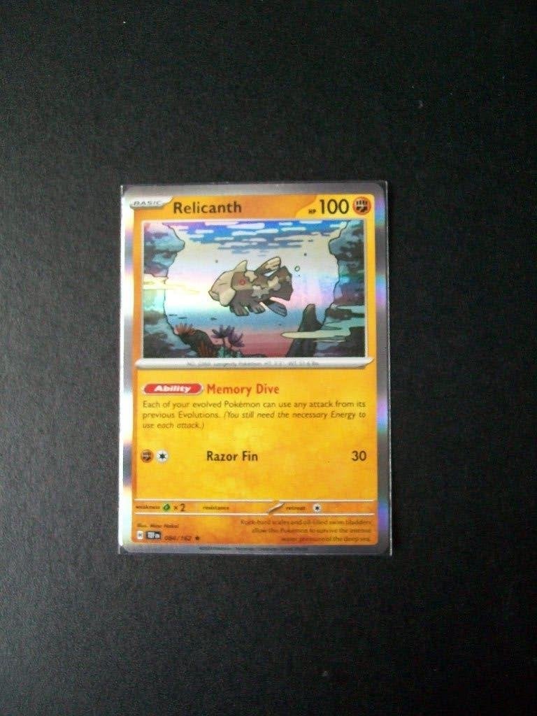 2676: Nieuwe Pokemonkaart holo rare RELICANTH HP 100 084/162, Verzenden, Nieuw, Losse kaart, Foil